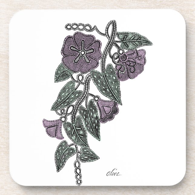 Lace Flowers Coaster (Front)