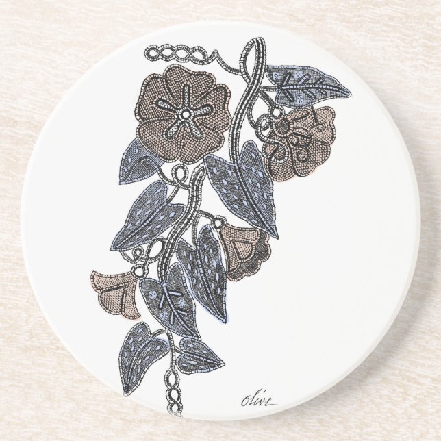 Lace Flowers Coaster (Front)