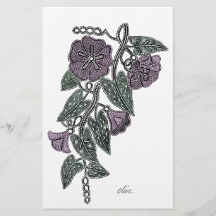 Lace Flowers Stationery