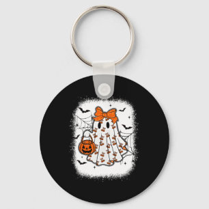 Lace Ghost Coquette Bow Pumpkin Cherry Girly Cute Key Ring