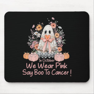 Lace Ghost Coquette Bow Vintage Breast Cancer Awar Mouse Pad