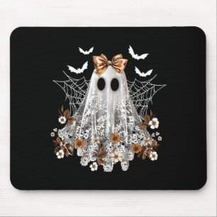 Lace Ghost Coquette Bow Vintage Women Girls Hallow Mouse Pad