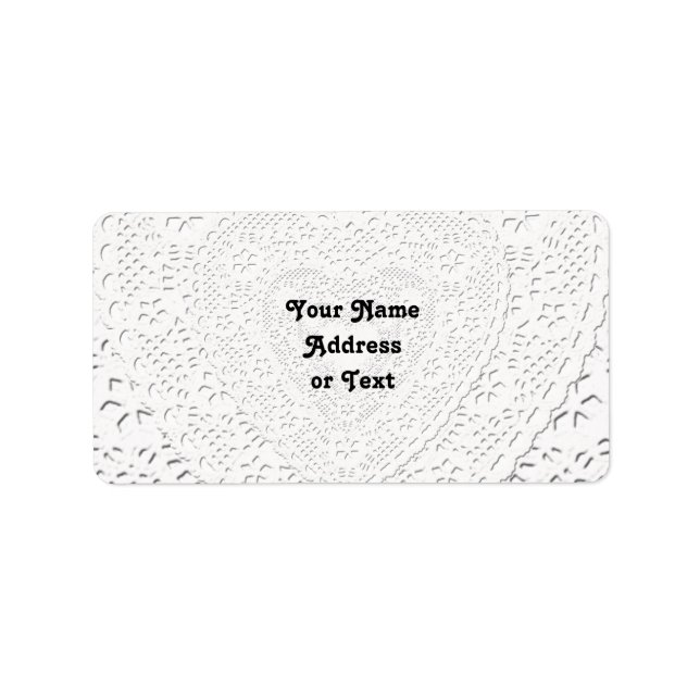 Lace-look Fabric Label (Front)