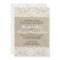 Lace Look Rustic Burlap Wedding Invitation