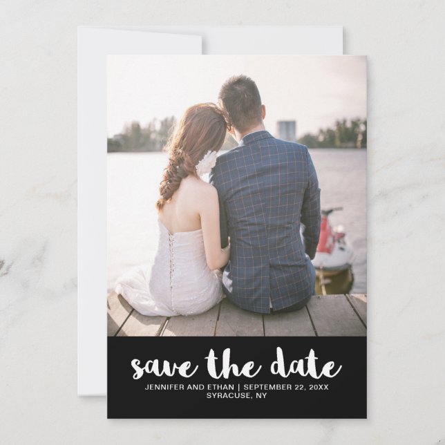 Lace Look Wedding Save the Date Photo (Front)