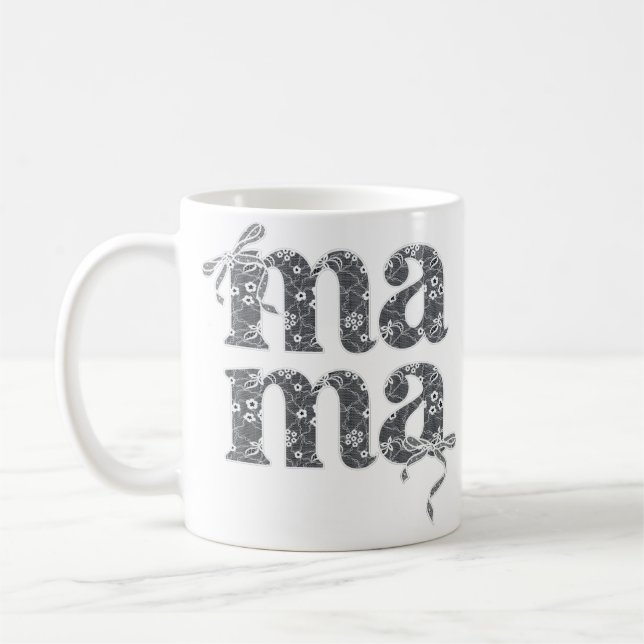 Lace Mama Typography Coffee Mug (Left)
