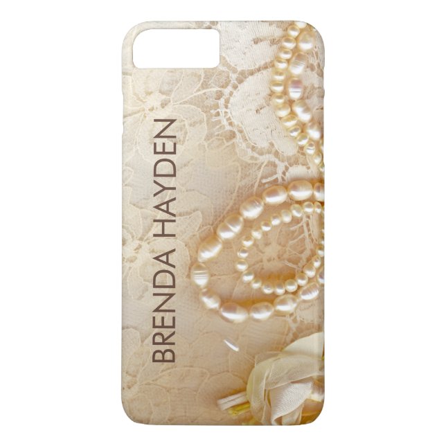 Lace Monogram Case-Mate iPhone Case (Back)