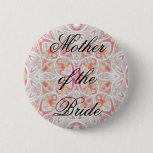 lace, Mother of the Bride 6 Cm Round Badge