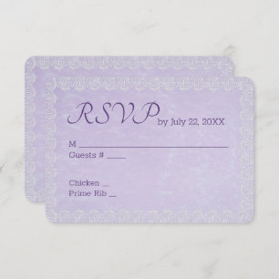 Lace on Lavender RSVP Wedding