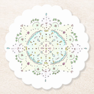 lace paper coaster