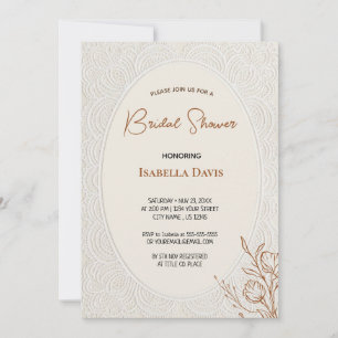 Lace Pattern Bridal Shower Invitation