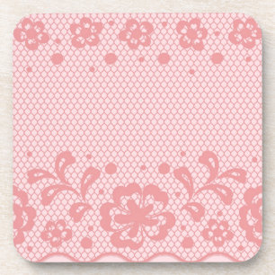 Lace pattern, flower vintage 3 coaster