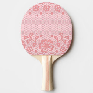Lace pattern, flower vintage 3 ping pong paddle