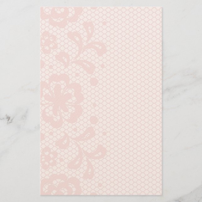 Lace pattern, flower vintage 3 stationery (Front)