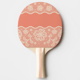 Lace pattern, flower vintage 4 ping pong paddle