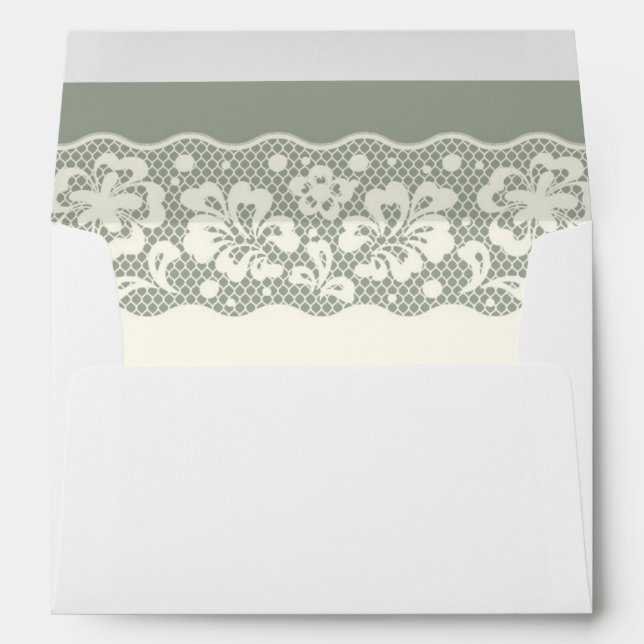 Lace pattern, flower vintage 5 envelopes (Back (Bottom))