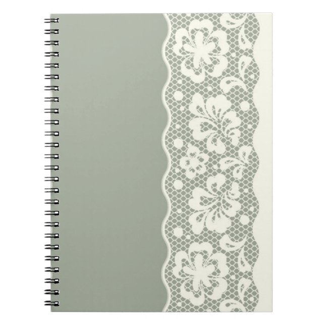 Lace pattern, flower vintage 5 notebook (Front)