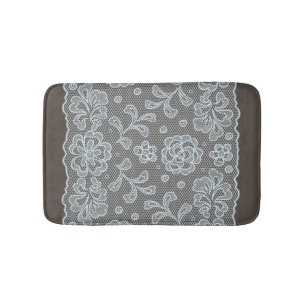 Lace pattern, flower vintage 6 bath mat