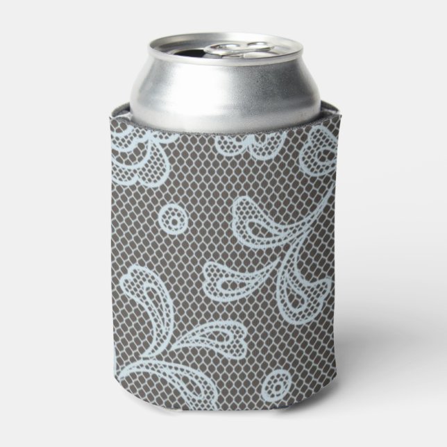 Lace pattern, flower vintage 6 can cooler (Can Front)