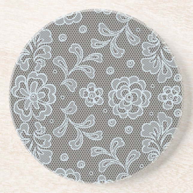 Lace pattern, flower vintage 6 coaster (Front)