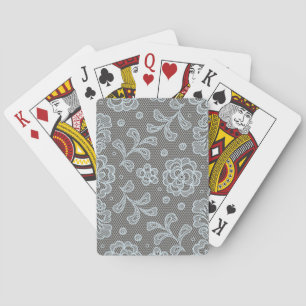 Lace pattern, flower vintage 6 playing cards