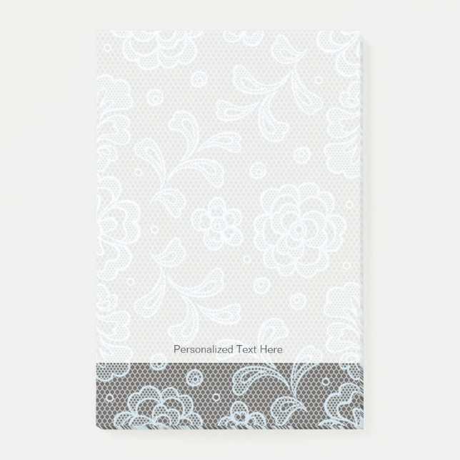 Lace pattern, flower vintage 6 post-it notes (Front)