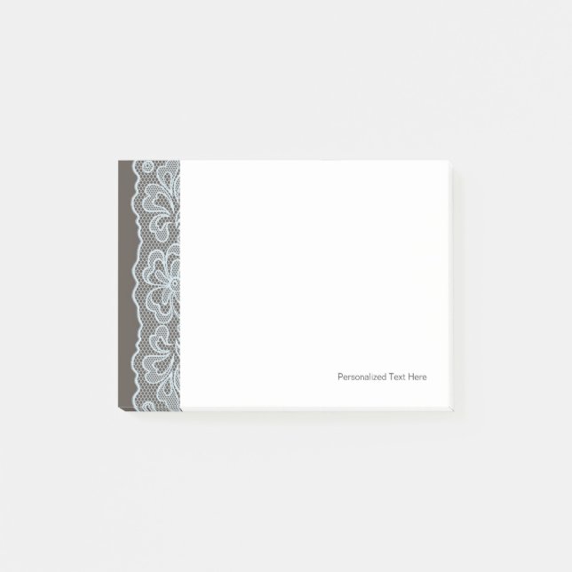Lace pattern, flower vintage 6 post-it notes (Front)
