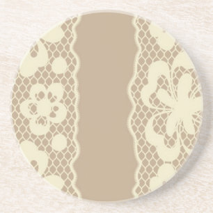 Lace pattern, flower vintage 7 coaster