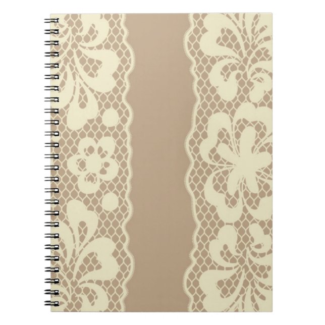 Lace pattern, flower vintage 7 notebook (Front)
