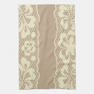 Lace pattern, flower vintage 7 tea towel