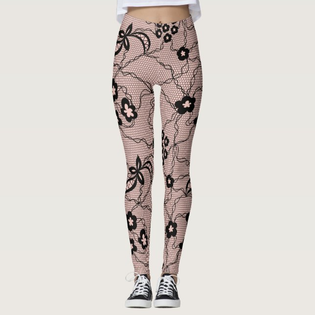 Lace Pattern Leggings (Front)