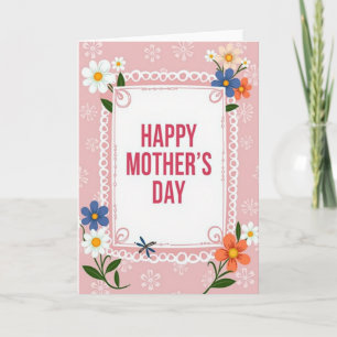 Lace Pattern Mothers Day Card