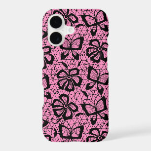 lace pattern with butterflies
