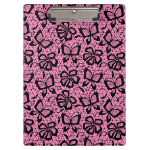 lace pattern with butterflies clipboard