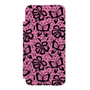 lace pattern with butterflies incipio watson™ iPhone 5 wallet case