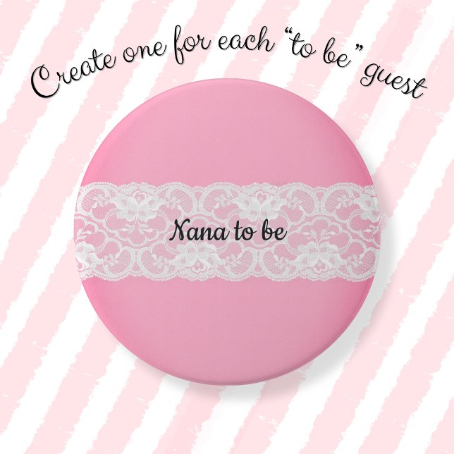 Lace Pink Nana to be 7.5 Cm Round Badge (Creator Uploaded)