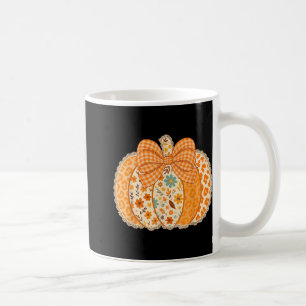Lace Pumpkin Coquette Bow Thanksgiving Fall Girly Coffee Mug