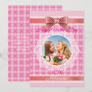Lace Ribbon Happy Mother’s Day Card