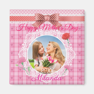 Lace Ribbon Happy Mother’s Day Magnet