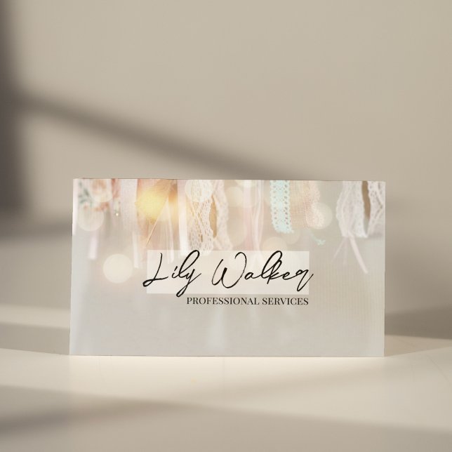 Lace Ribbon | Modern Glam Business Cards (Creator Uploaded)