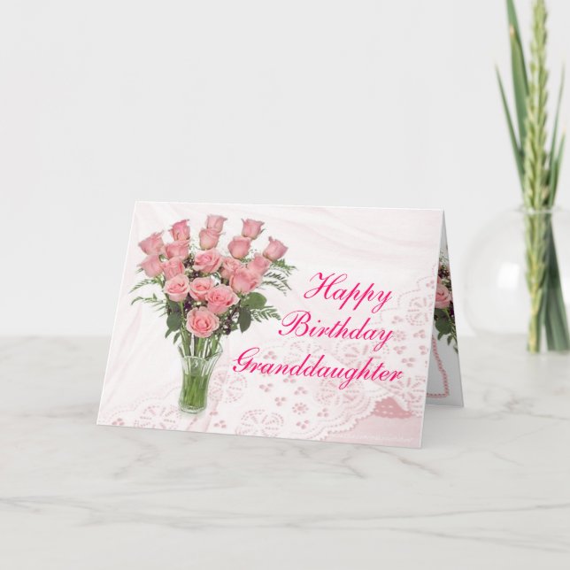 Lace & Rose Bqt-customise any occasion Card (Front)