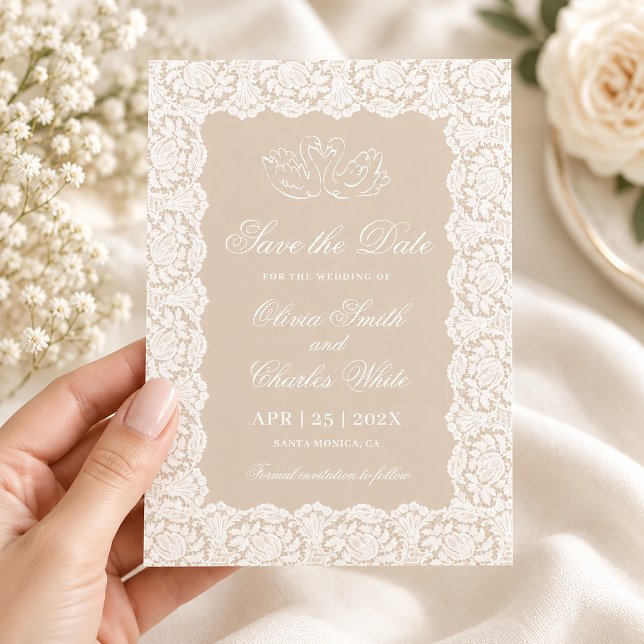 Lace Save the Date  Invitation (Creator Uploaded)