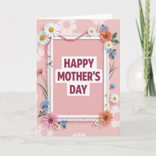 Lace Trim Mothers Day Card