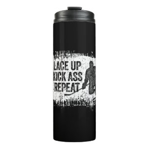 Lace Up. Repeat. (hockey) Thermal Tumbler