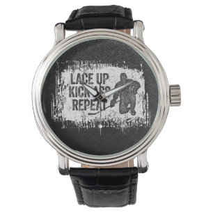Lace Up. Repeat. (hockey) Wristwatch