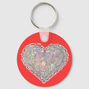 Lace Valentine Key Ring