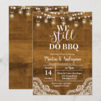 Lace Wedding Anniversary We Still do BBQ invite