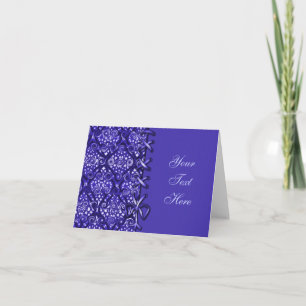 Laced Blue Pattern Decorative Note Card