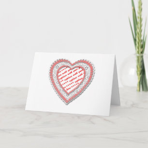 Laced Heart Shaped Photo Frame Card