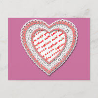 Laced Heart Shaped Photo Frame